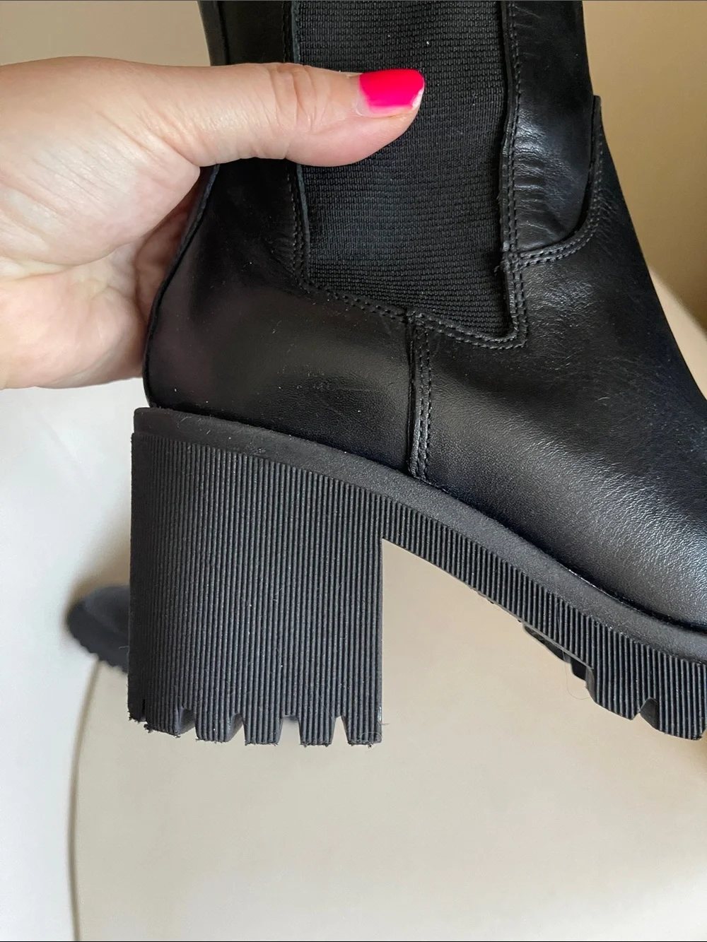 COACH & FOUR Black Genuine Leather Boots